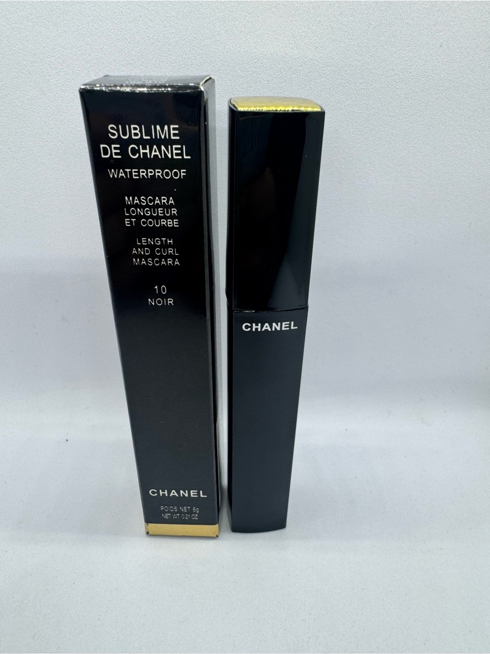 CHANEL Black & Gold Slim Mascara Tube